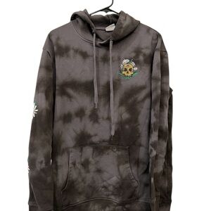 Empyre Tie Dye Skull Graphic Hoodie Small